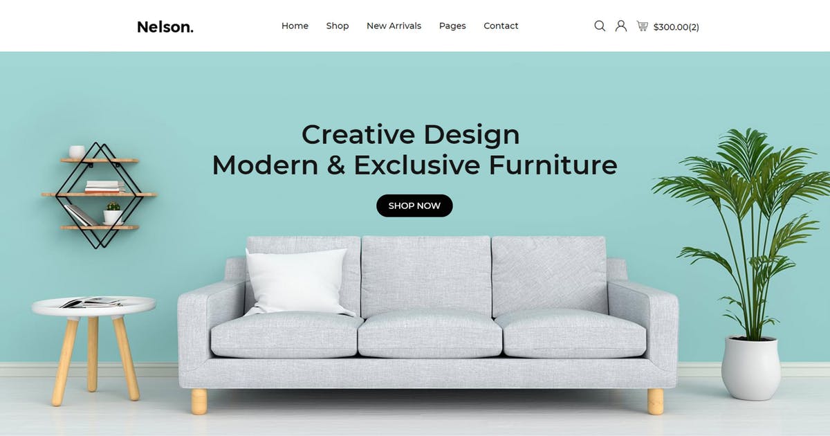 家具网上商城Bootstrap框架模板素材库精选下载 Nelson – Furniture eCommerce Bootstrap 4 Template插图