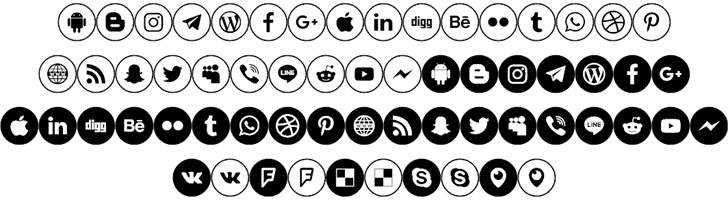 social media two font插图1