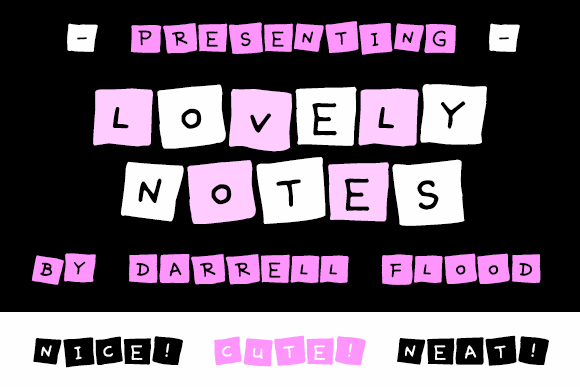 Lovely Notes font插图 Lovely Notes font插图