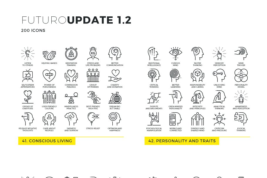 创意多用途线条图标合集 Futuro Line Icons Collection插图(3)