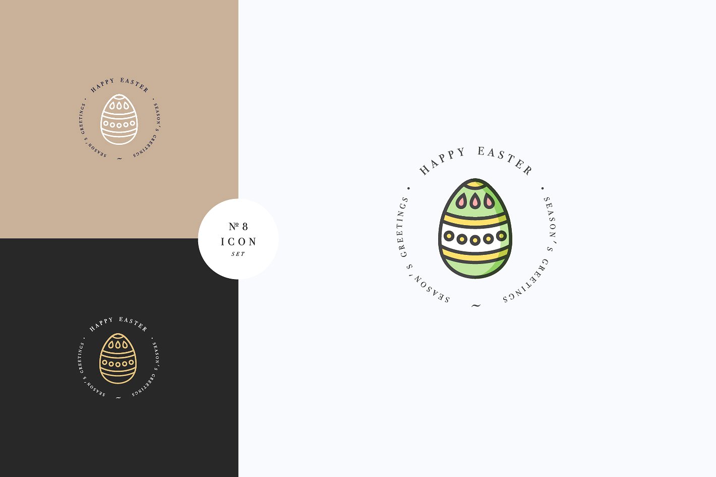 高品质的线性复活节图标插图(10)