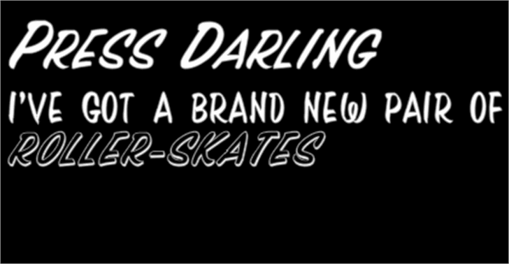Press Darling font插图1