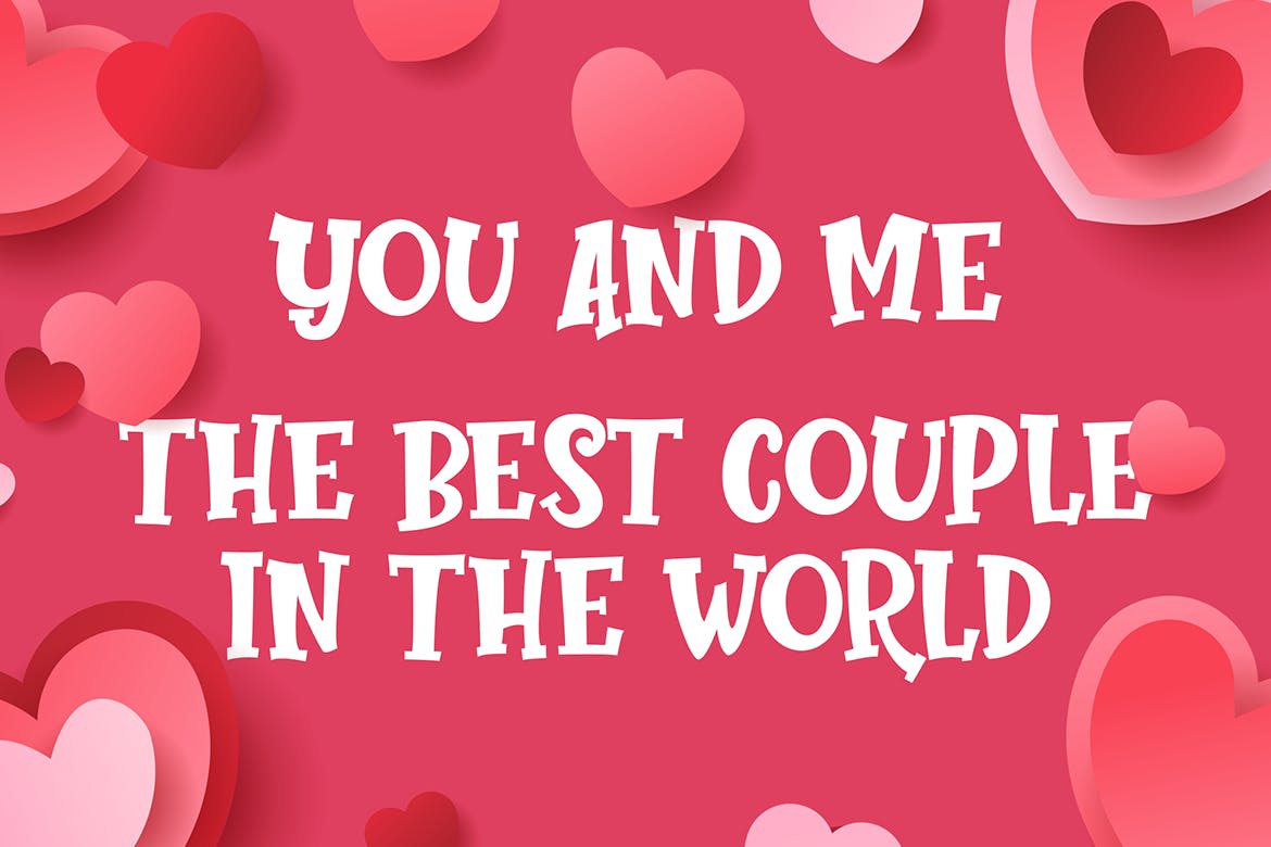 完美爱心英文衬线字体素材库精选 Perfect Love – Mother Favorite Font插图(2)