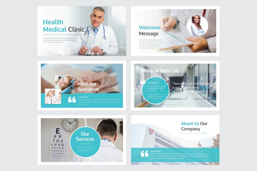 医疗健康/医院诊所适用的PPT幻灯片模板 HEALTH MEDICAL CLINIC – Powerpoint  V254插图(1)