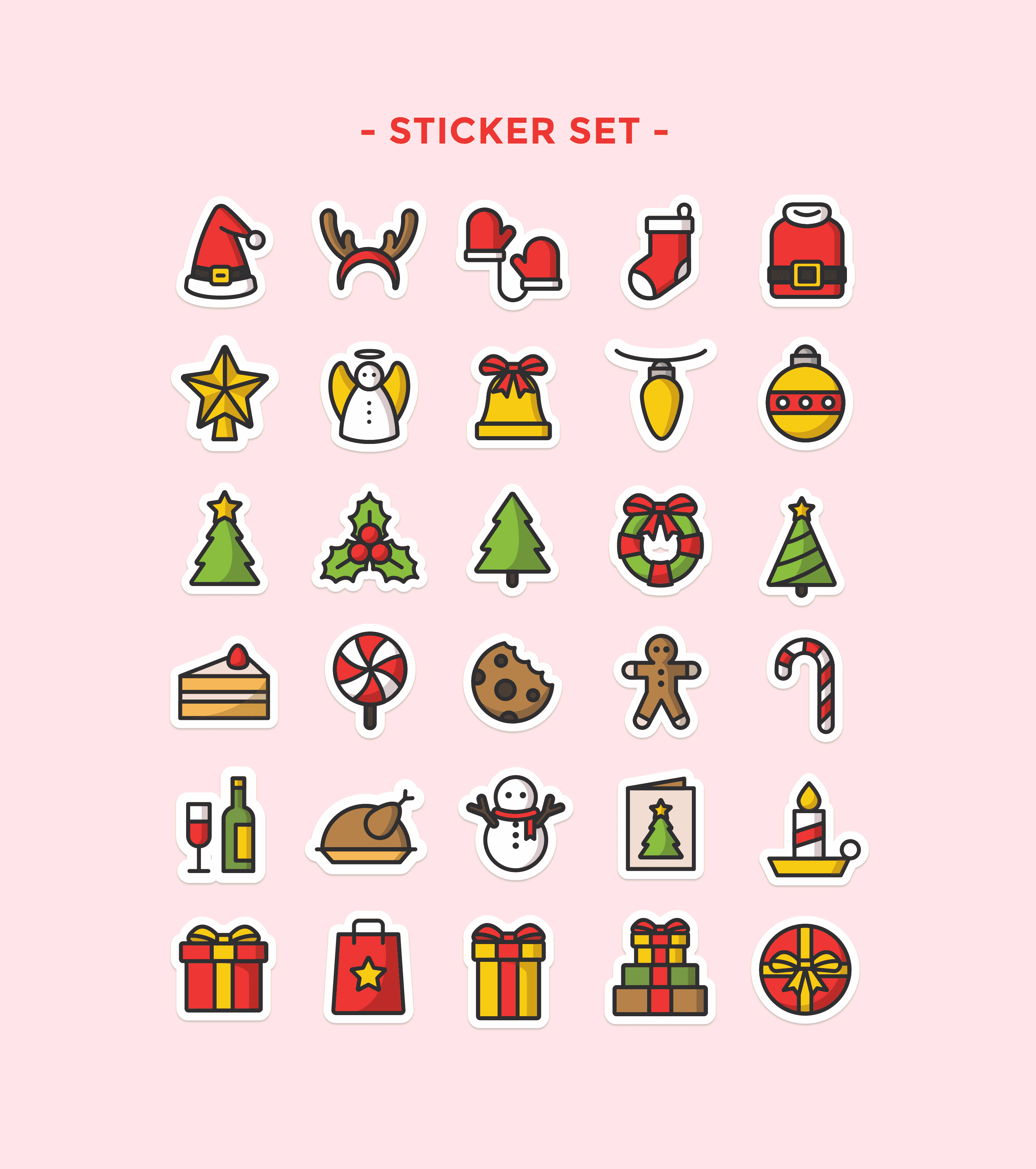 可爱矢量圣诞图标集 Free Christmas Icons插图(4)