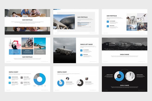 创业企业团队介绍PPT设计模板 Galan : Powerpoint Presentation插图(2)