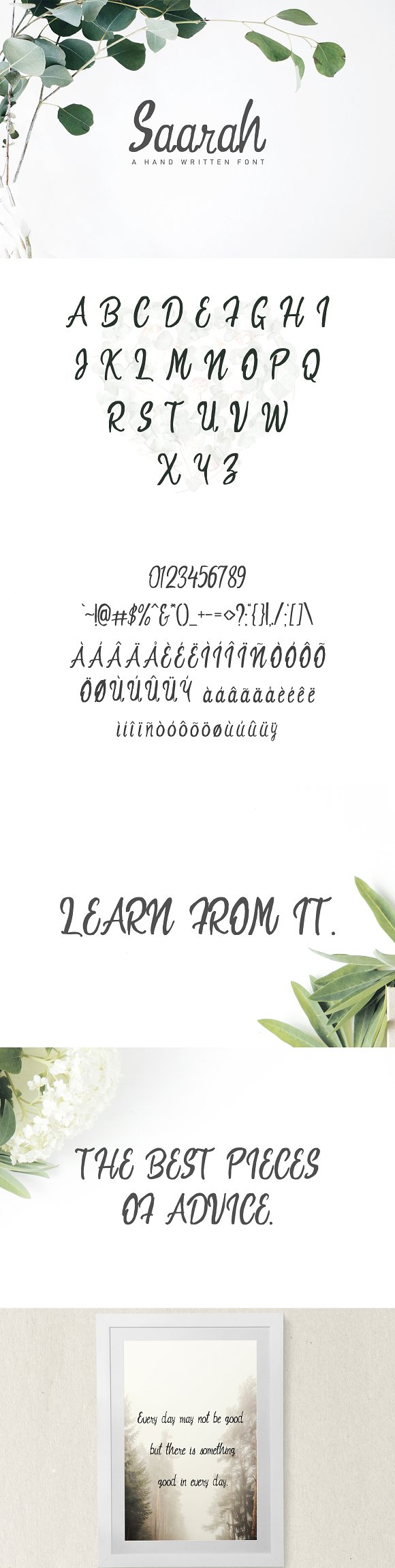 Saarah Fresh Handmade Font插图1