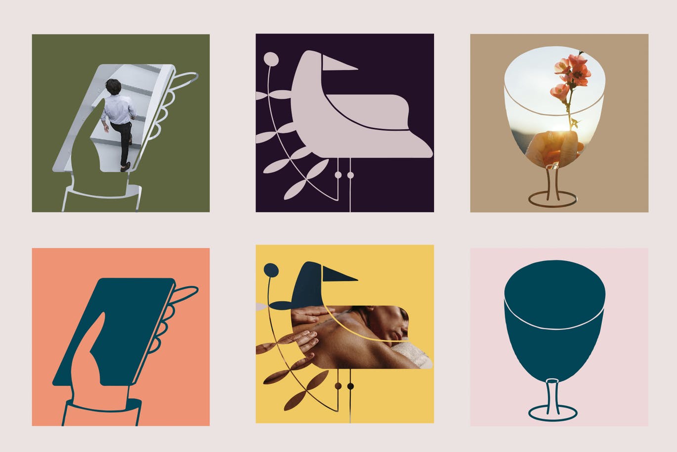 现代艺术剪影风格Instagram贴图设计PSD模板素材库精选 Modern shape photo mask for Insta插图(3)