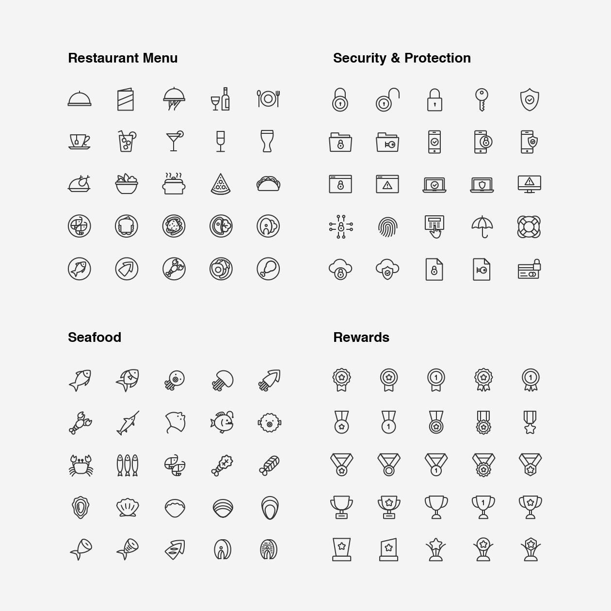 2120枚网站&APP设计师必备的矢量线性素材库精选图标集 Ultimate Icons Growing Pack插图(9)
