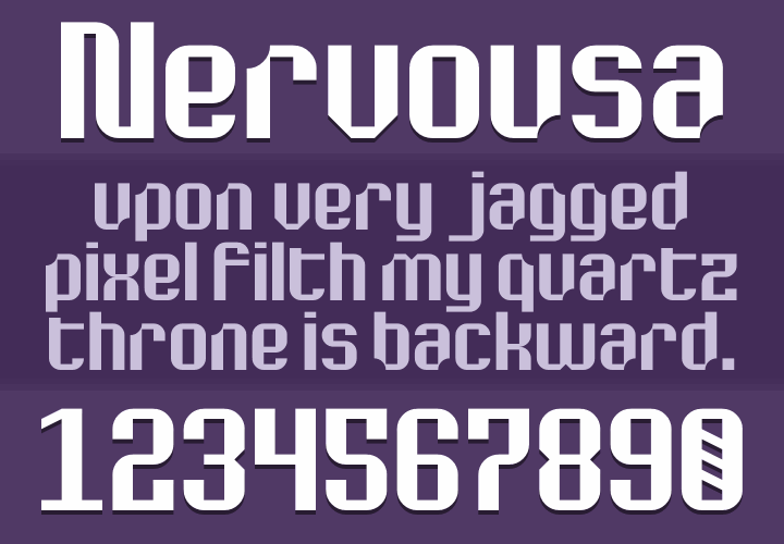 Nervousa font插图