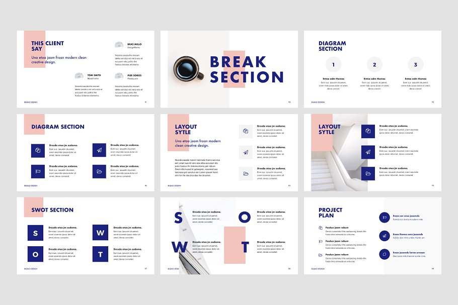 创意设计公司路演PPT幻灯片模板 BILBAO – Powerpoint Template + Bonus插图(14)