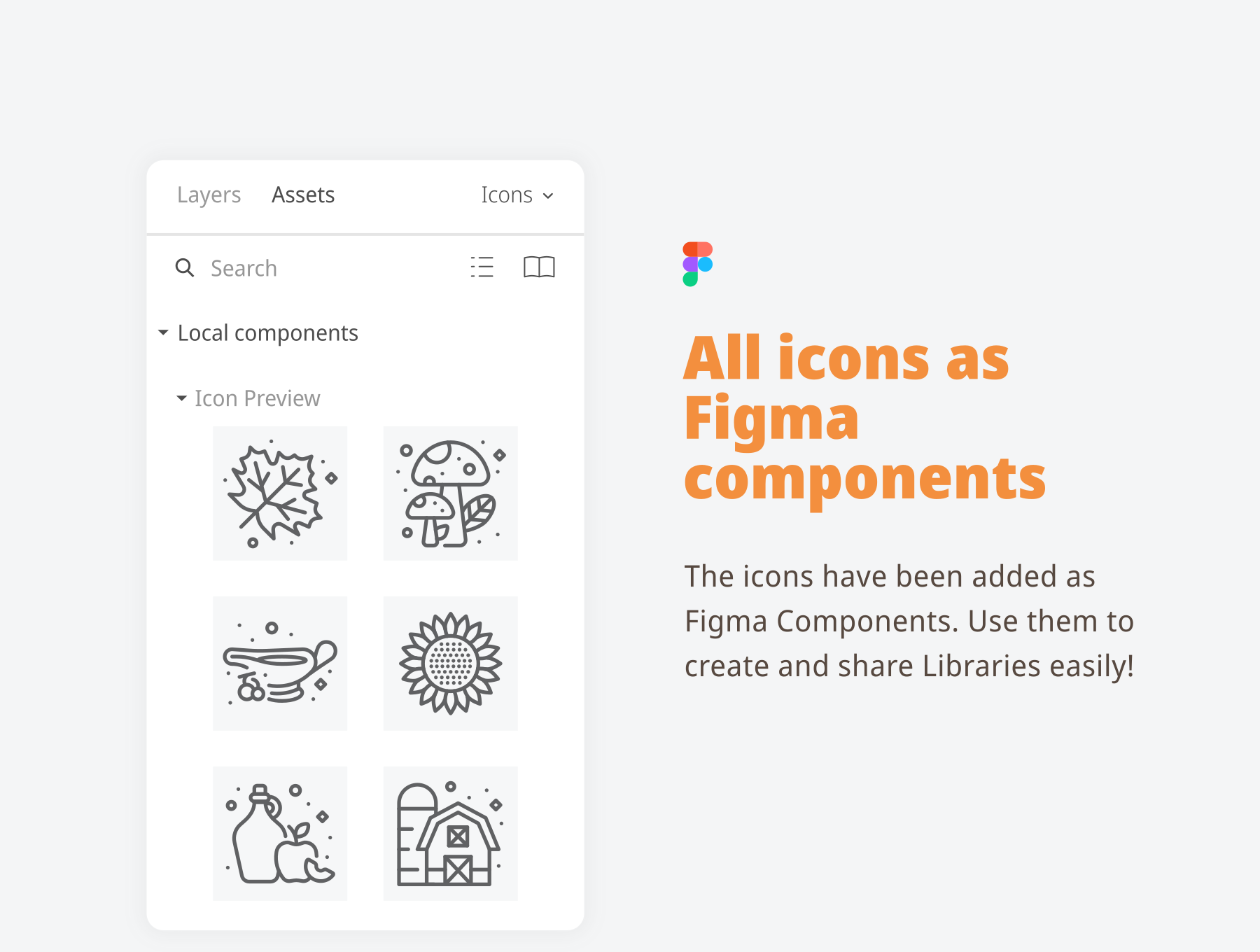 素材库下午茶:30枚感恩节主题矢量线条素材库精选图标集插图(1)
