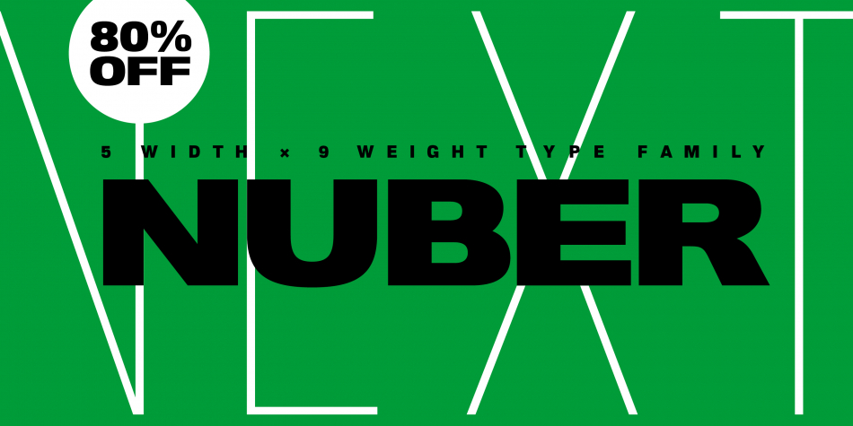Nuber Next Font Family插图