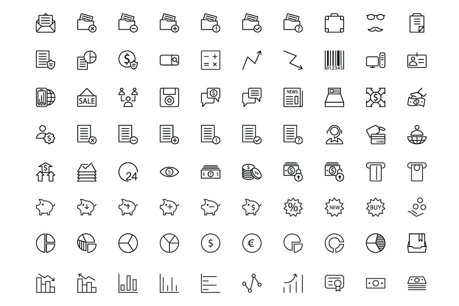 250+金融财政相关icon图标 250+ Finance Icons插图(3)