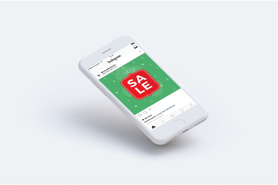 圣诞节主题社交促销素材库精选广告模板合集v4 Christmas Social Media Posts V4插图(3)