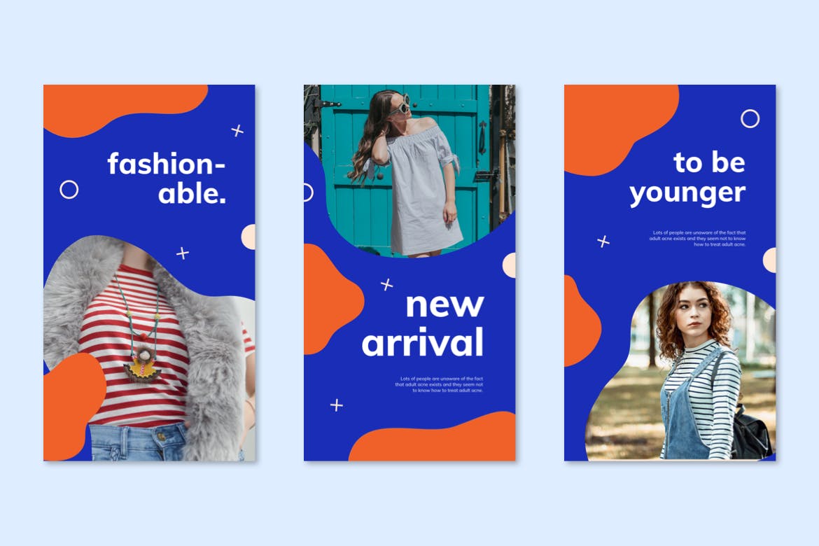 Instagram时尚大片品牌故事推广设计素材包 Instagram Story插图(1)