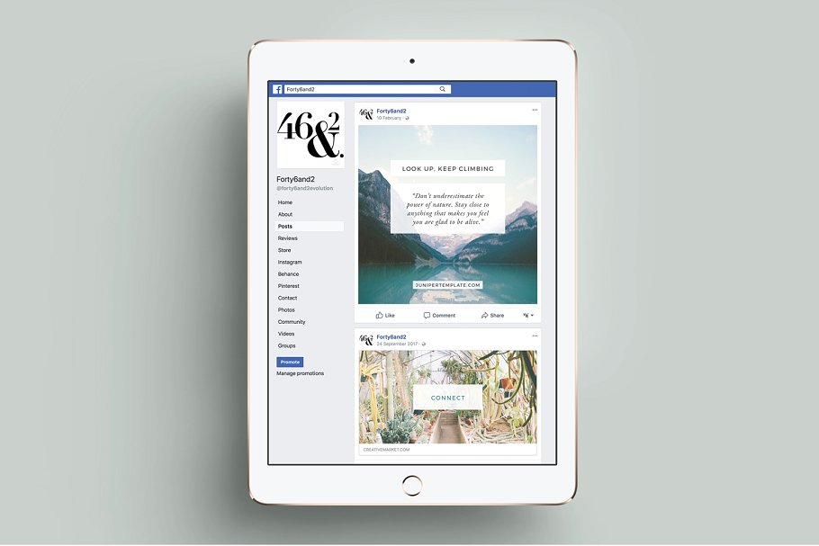 社交媒体平台Facebook多用途贴图模板素材库精选 J U N I P E R  Facebook Pack插图(7)
