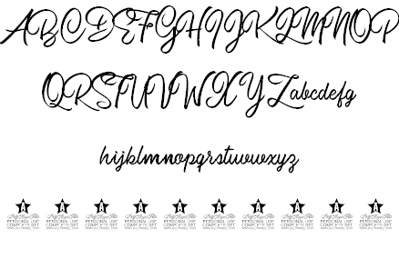 Burning Heart Personal Use font插图2