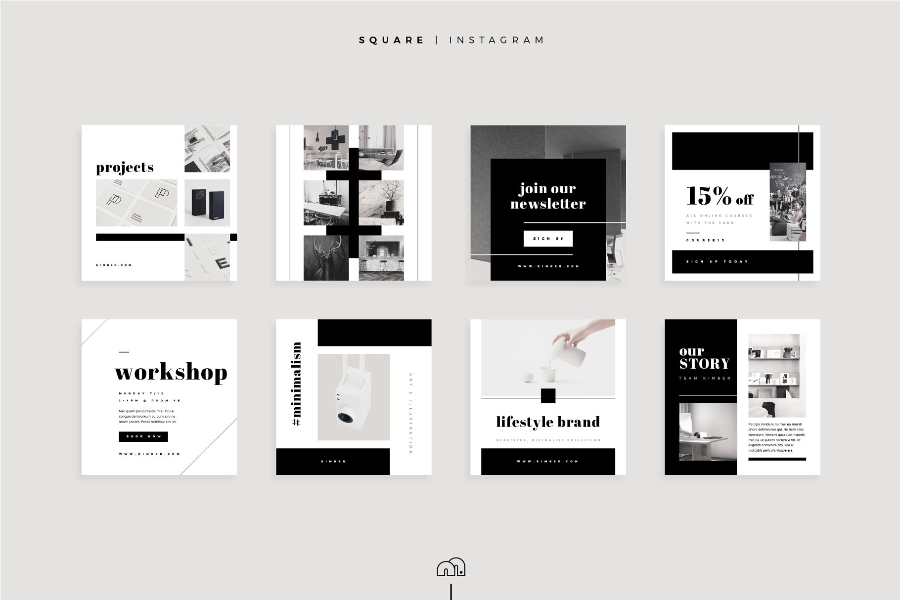 社交媒体设计运营万能素材包 Kimber – Social Media Collection插图(4)