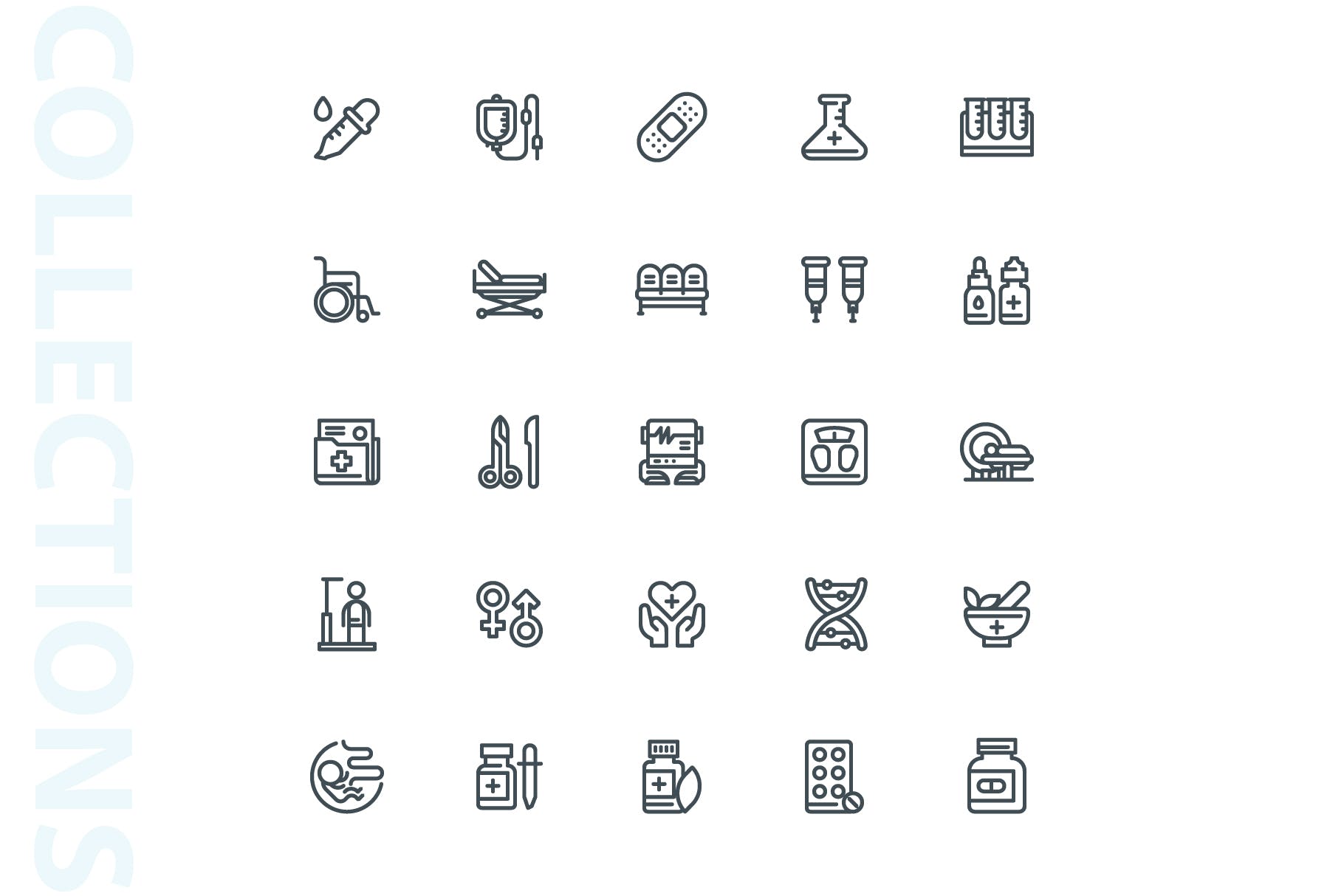 25枚医疗药物主题矢量线性素材库精选图标v1 Medical Lineart Icons插图(3)