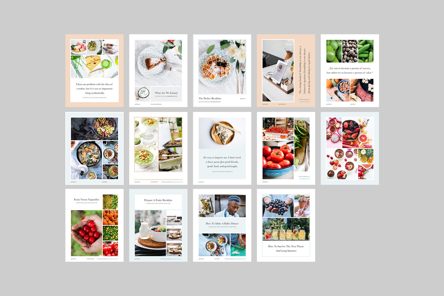 美食主题社交媒体贴图模板素材库精选 Prague Social Media Templates插图(7)