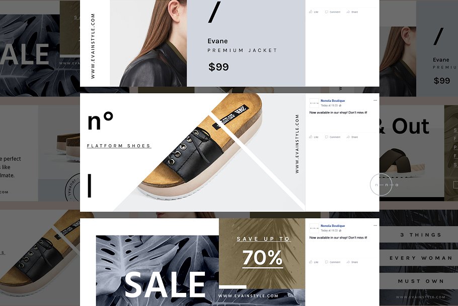 时尚主题社交媒体贴图模板素材库精选 Fashion Social Media Pack • Éva插图(7)