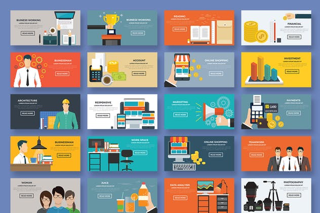 20款概念插画网站广告Banner素材v5 20 Banners插图(1)