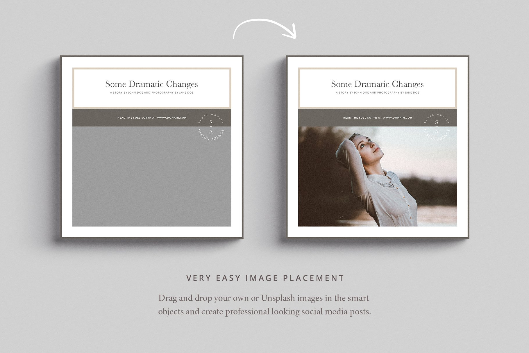 时尚主题社交媒体贴图模板素材库精选 Santa Monica Social Media Templates插图(5)
