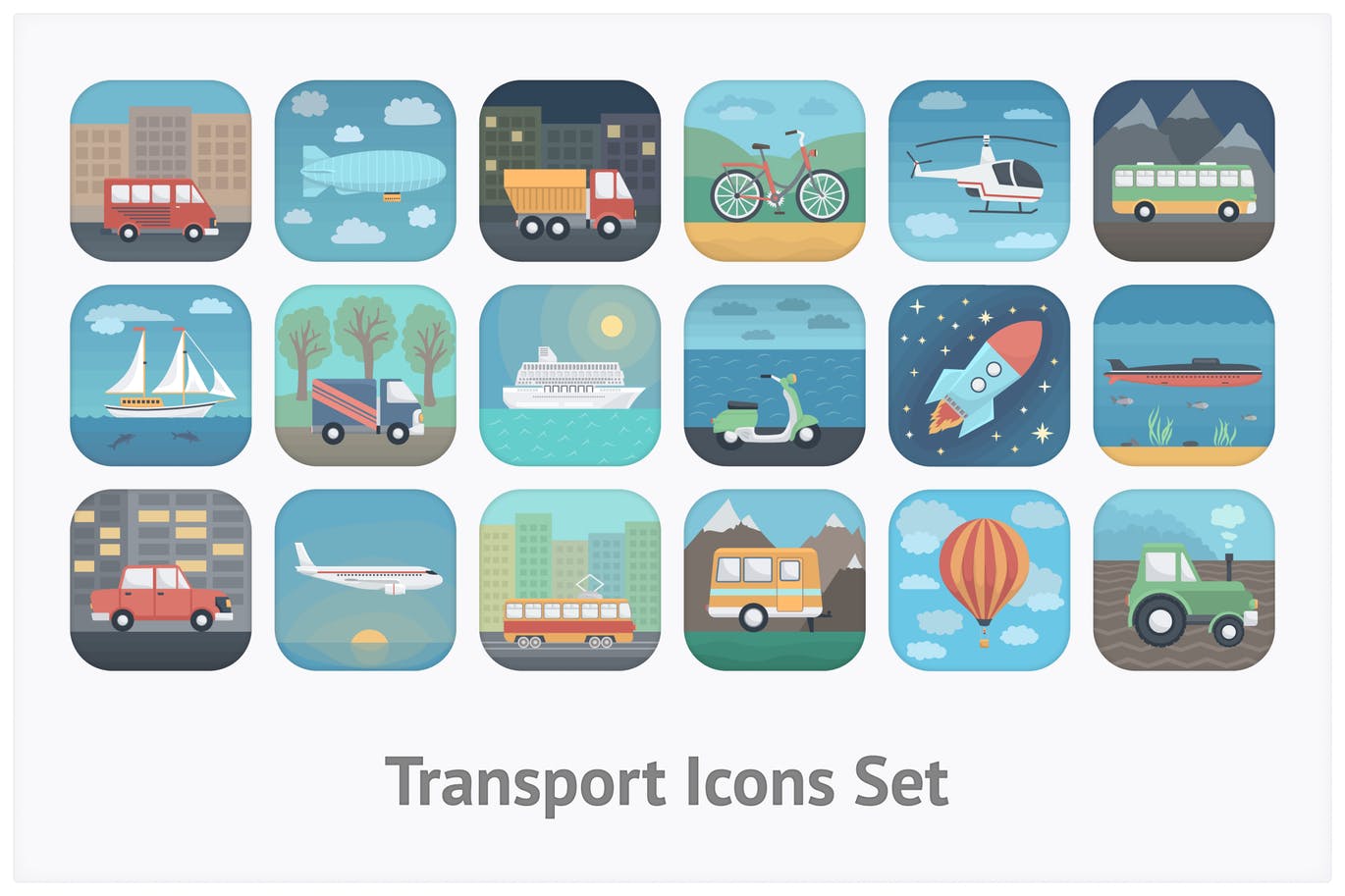 各种交通工具APP应用素材库精选图标 Transport App Icons插图