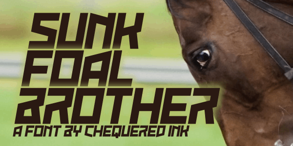 Sunk Foal Brother font插图 Sunk Foal Brother font插图