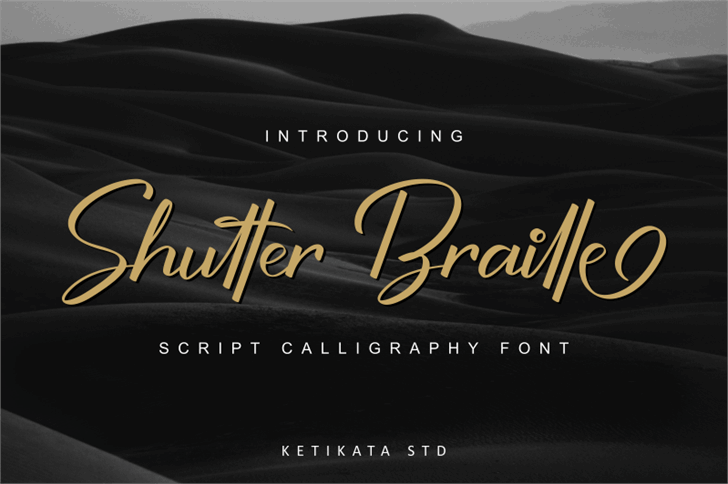 Shutter Braille Free Version font插图 Shutter Braille Free Version font插图