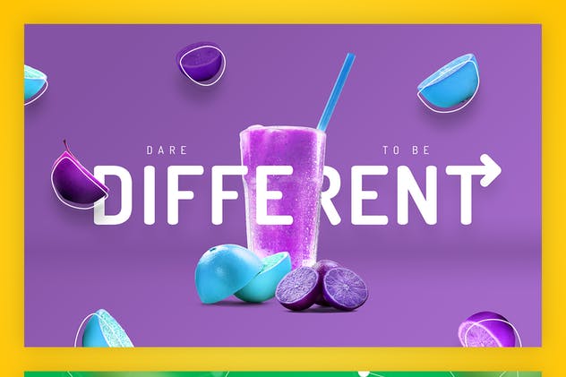 10款有机果汁主题巨无霸广告图片模板素材库精选 Organic Juice – 10 Premium Hero Image Templates插图(6)