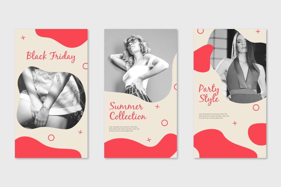 液体设计风格Instagram品牌故事模板素材库精选素材 Instagram Story Templates – Liquid Design插图(2)