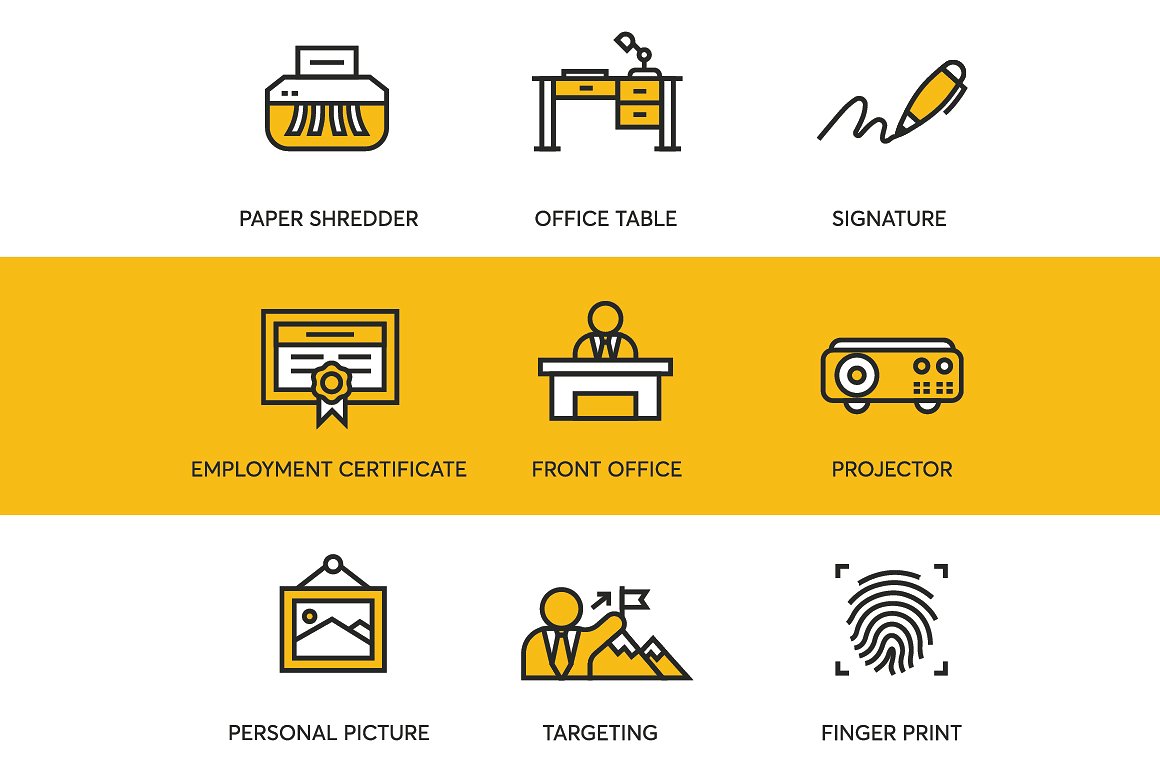 48枚办公类图标（Ai, EPS, PNG, SVG, PSD 多格式）插图(6)