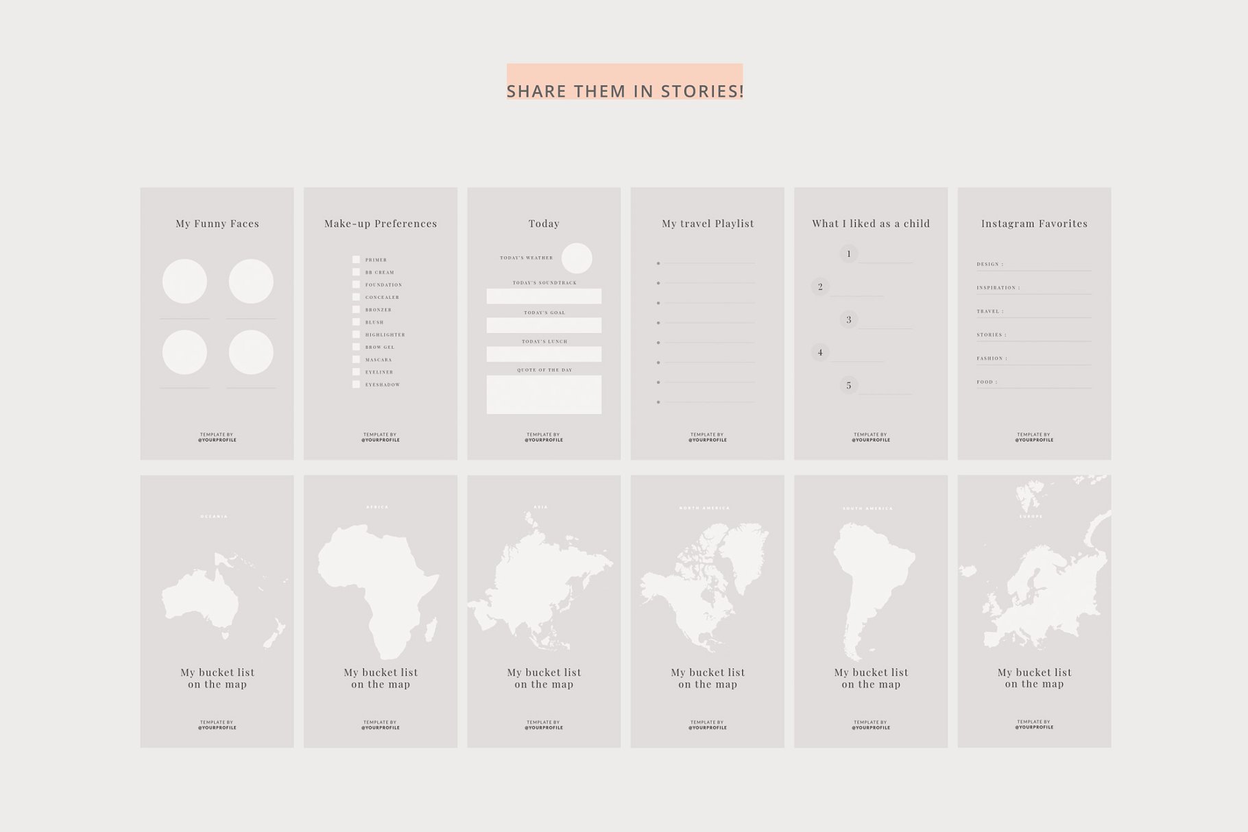 社交新媒体品牌故事贴图模板素材库精选 Q+A Stories Templates插图(4)