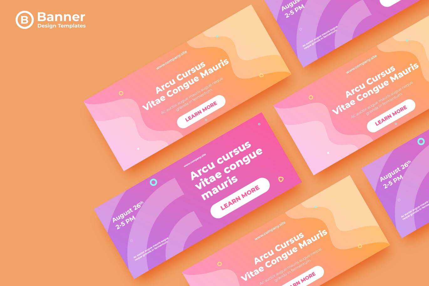 简约的时尚高端渐变色彩banner海报设计模板-10插图