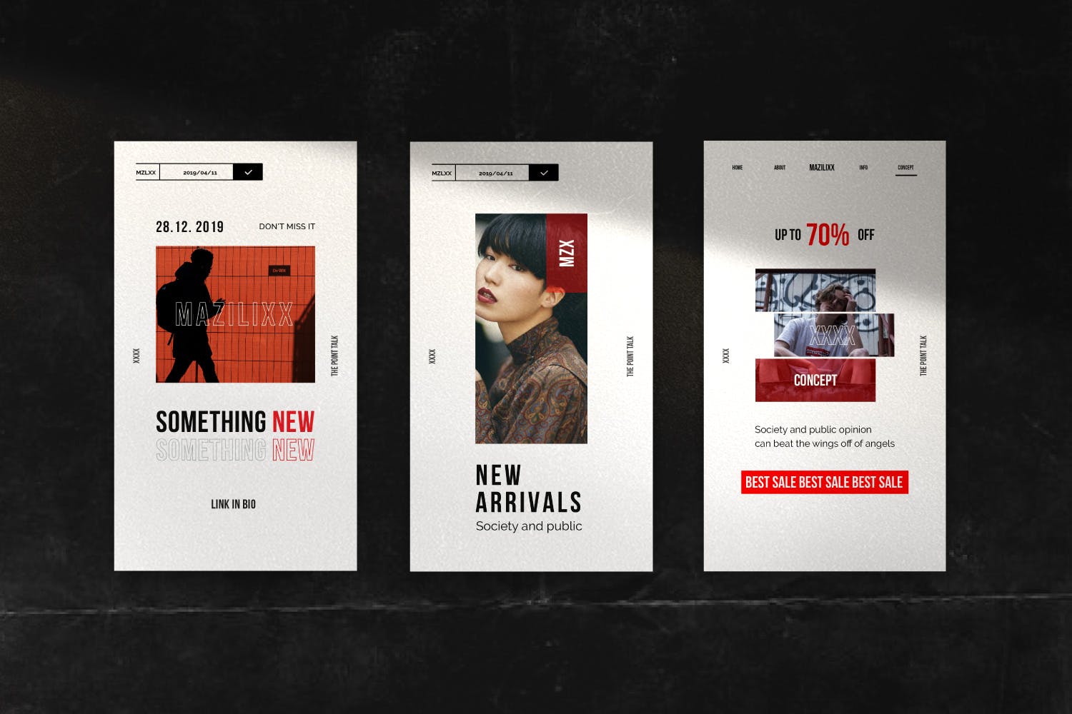 时尚潮流主题Instagram贴图&品牌故事设计素材包v2 Mazilixx Pack 2 – Instagram Social Media + Stories插图(1)