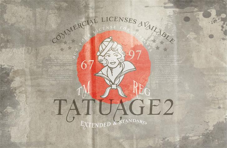 Vtks Tatuage2 font插图