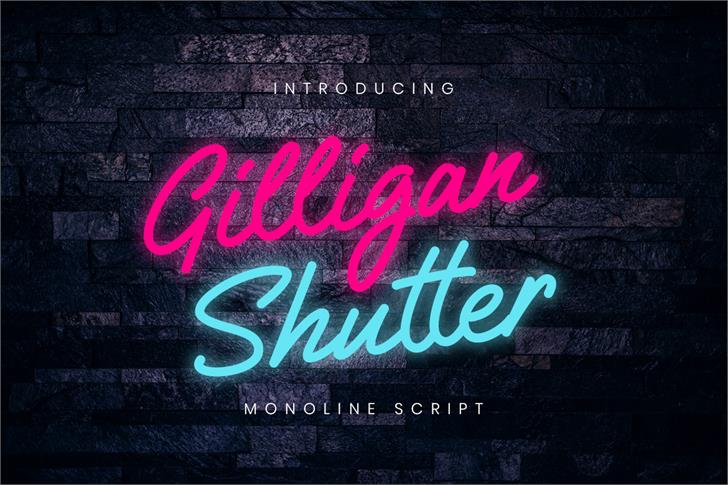 Gilligan Shutter font插图 Gilligan Shutter font插图