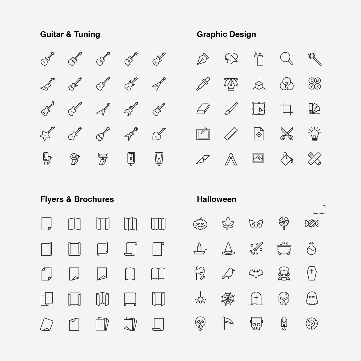 2120枚网站&APP设计师必备的矢量线性素材库精选图标集 Ultimate Icons Growing Pack插图(16)