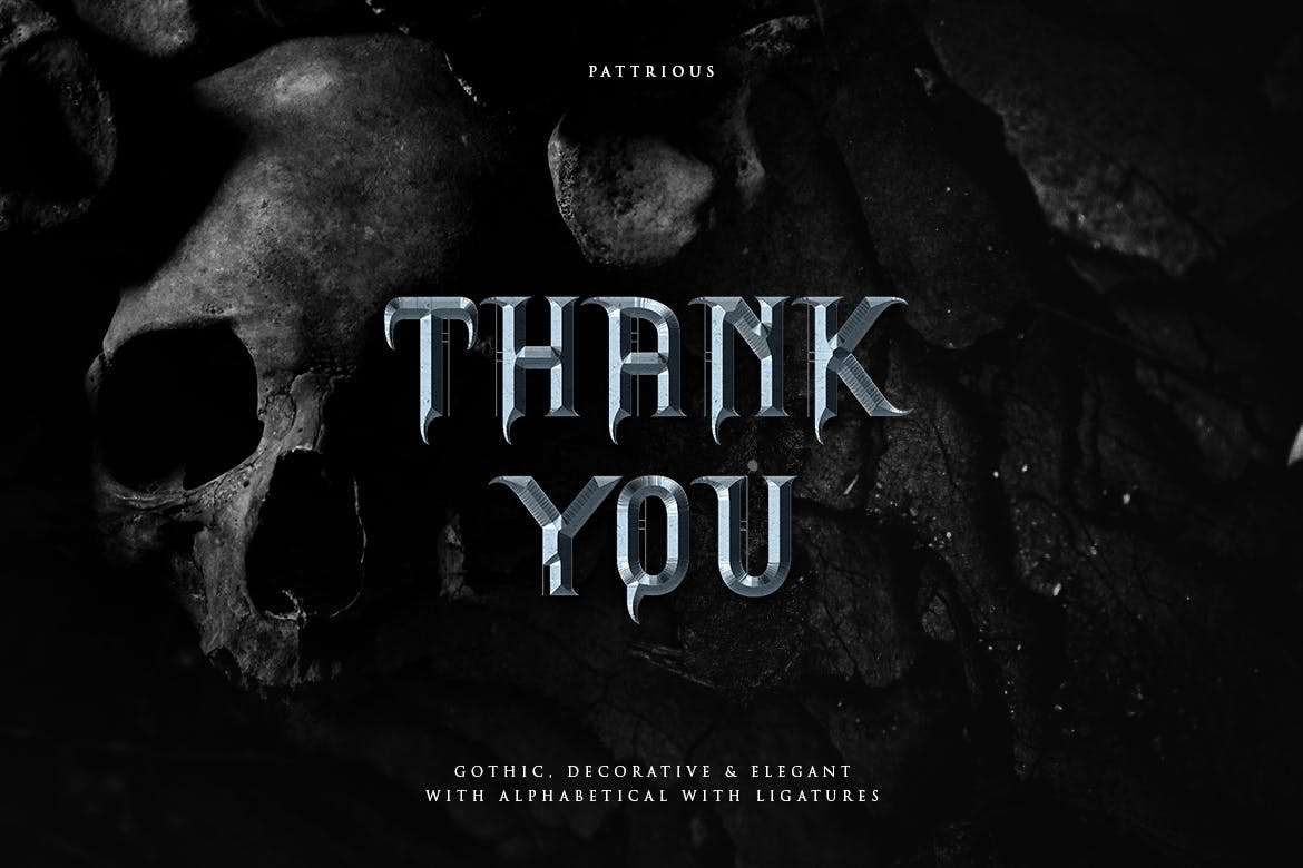 优雅哥特式英文衬线字体下载 Pattrious – Elegant Gothic Display Typeface插图(4)