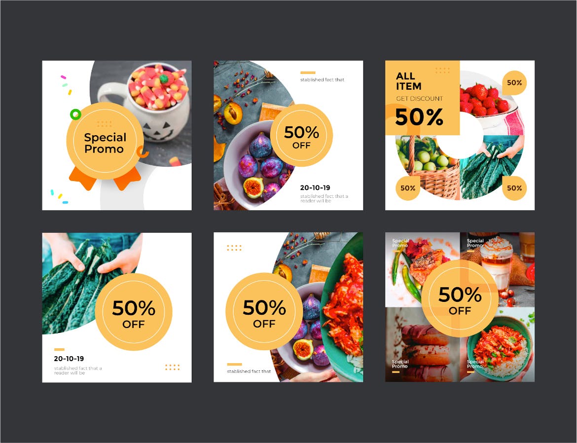 Instagram社交媒体信息流促销广告设计模板素材库精选 Instagram Social Media post 1.1插图(1)