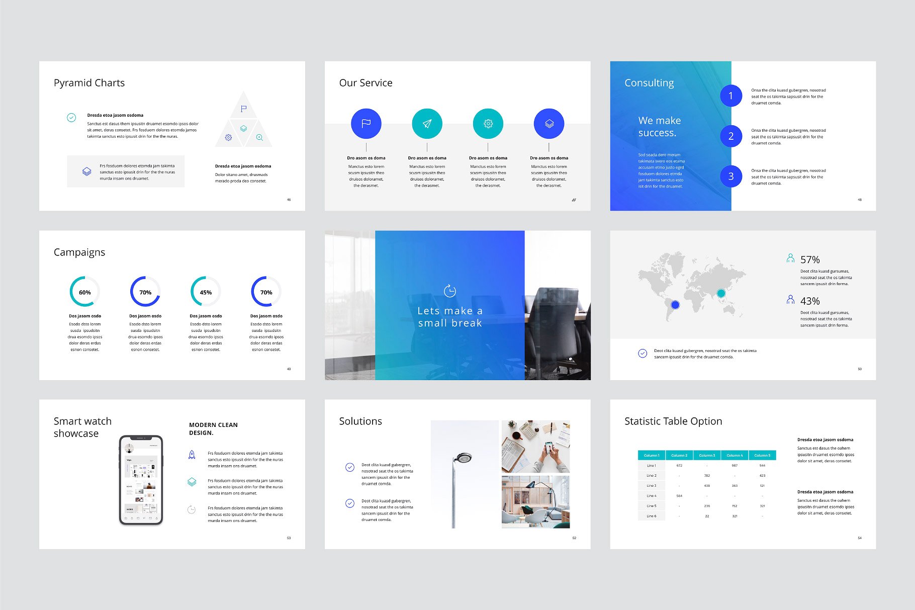 互联网企业品牌路演PPT幻灯片模板 ARONA – Powerpoint Template + Bonus插图(6)