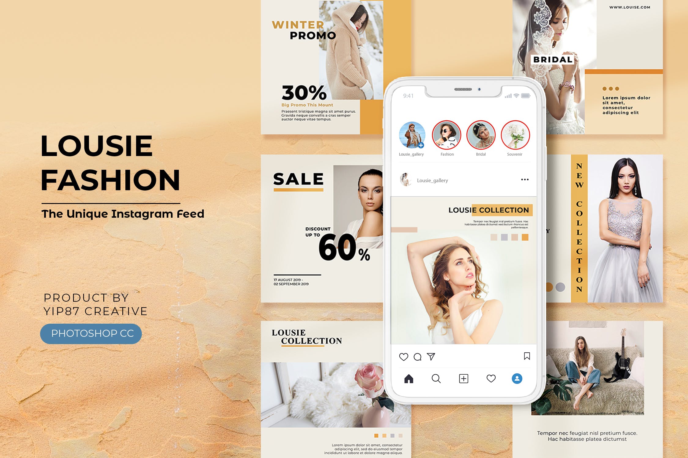 时尚商店营销推广Instagram社交平台设计素材 Fashion Store Instagram Post / Feeds插图