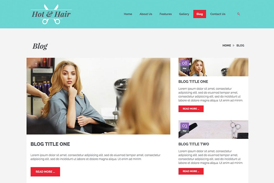 美发沙龙主题网站Joomla模板素材库精选 Hot Hair插图(8)