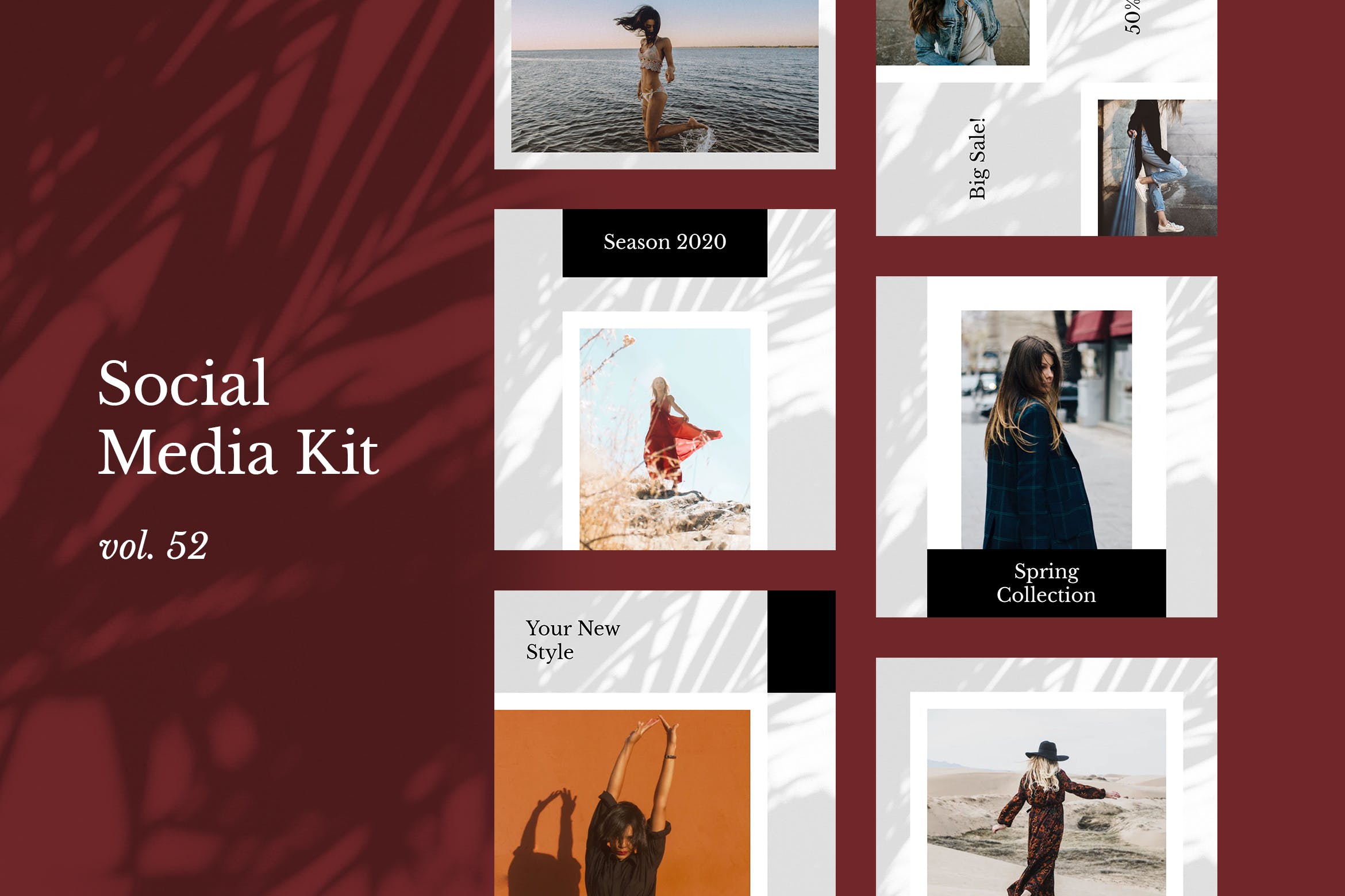 时装品牌方形设计广告设计模板素材库精选v52 Social Media Kit (Vol.52)插图