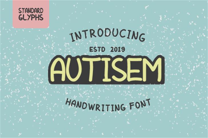 Autisem For Personal Use font插图 Autisem For Personal Use font插图