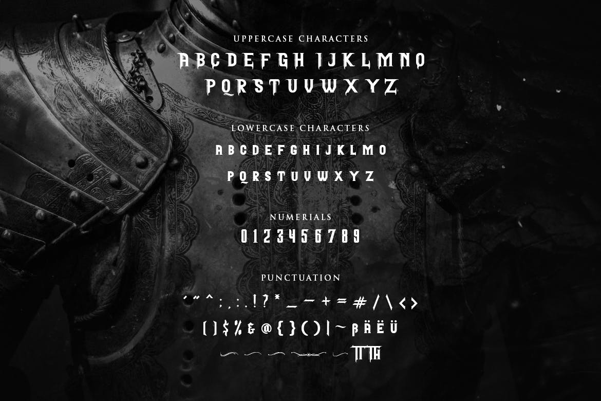 优雅哥特式英文衬线字体下载 Pattrious – Elegant Gothic Display Typeface插图(2)