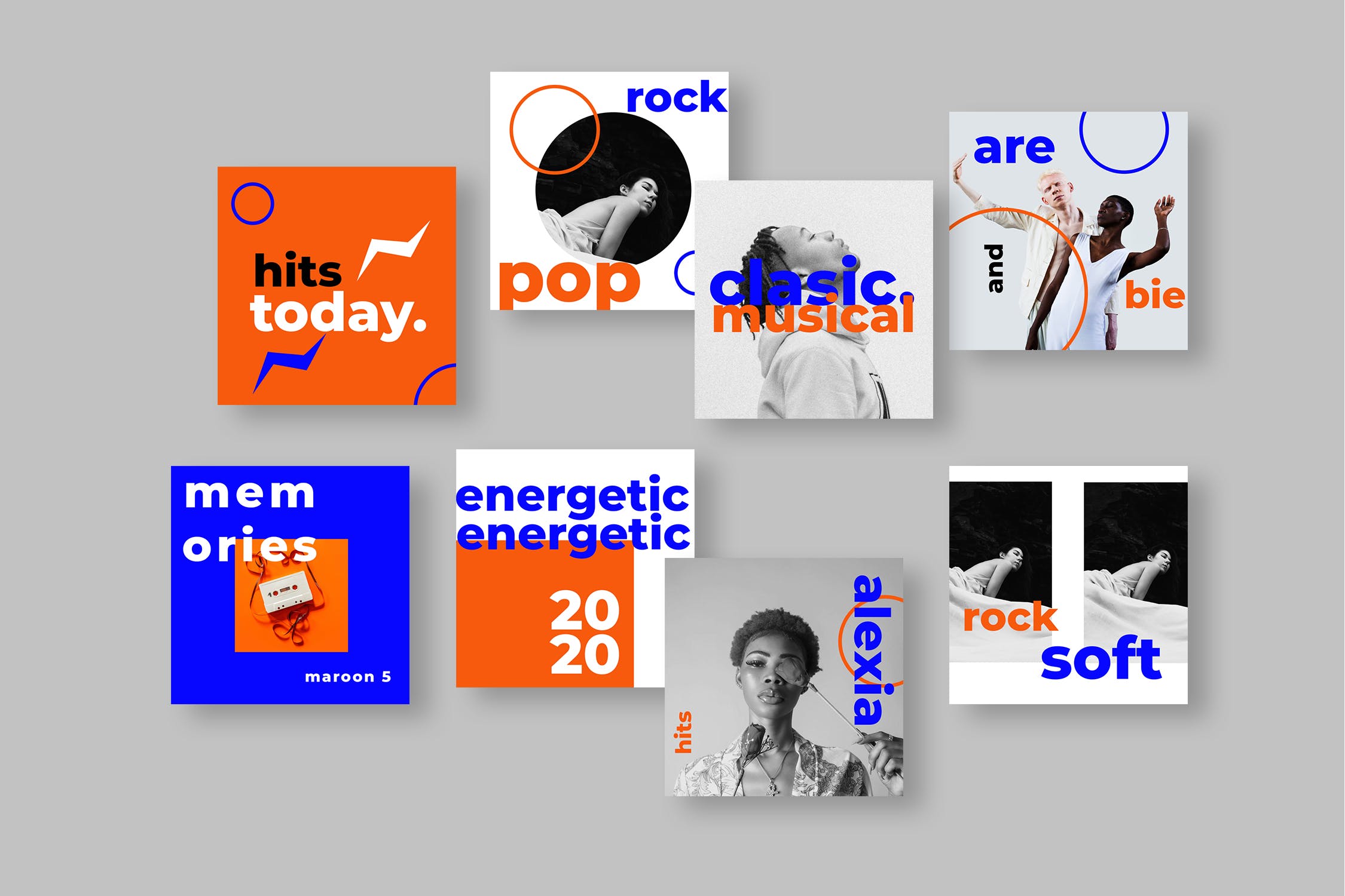 双色调Instagram社交贴文设计模板素材库精选 Two Duotone Instagram Post Template插图(3)