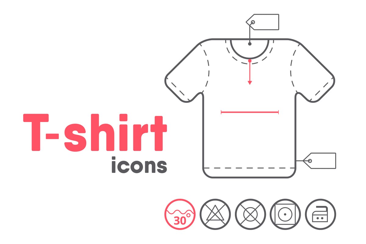T恤矢量素材库精选图标设计AI&PSD模板 T-shirt Icons插图